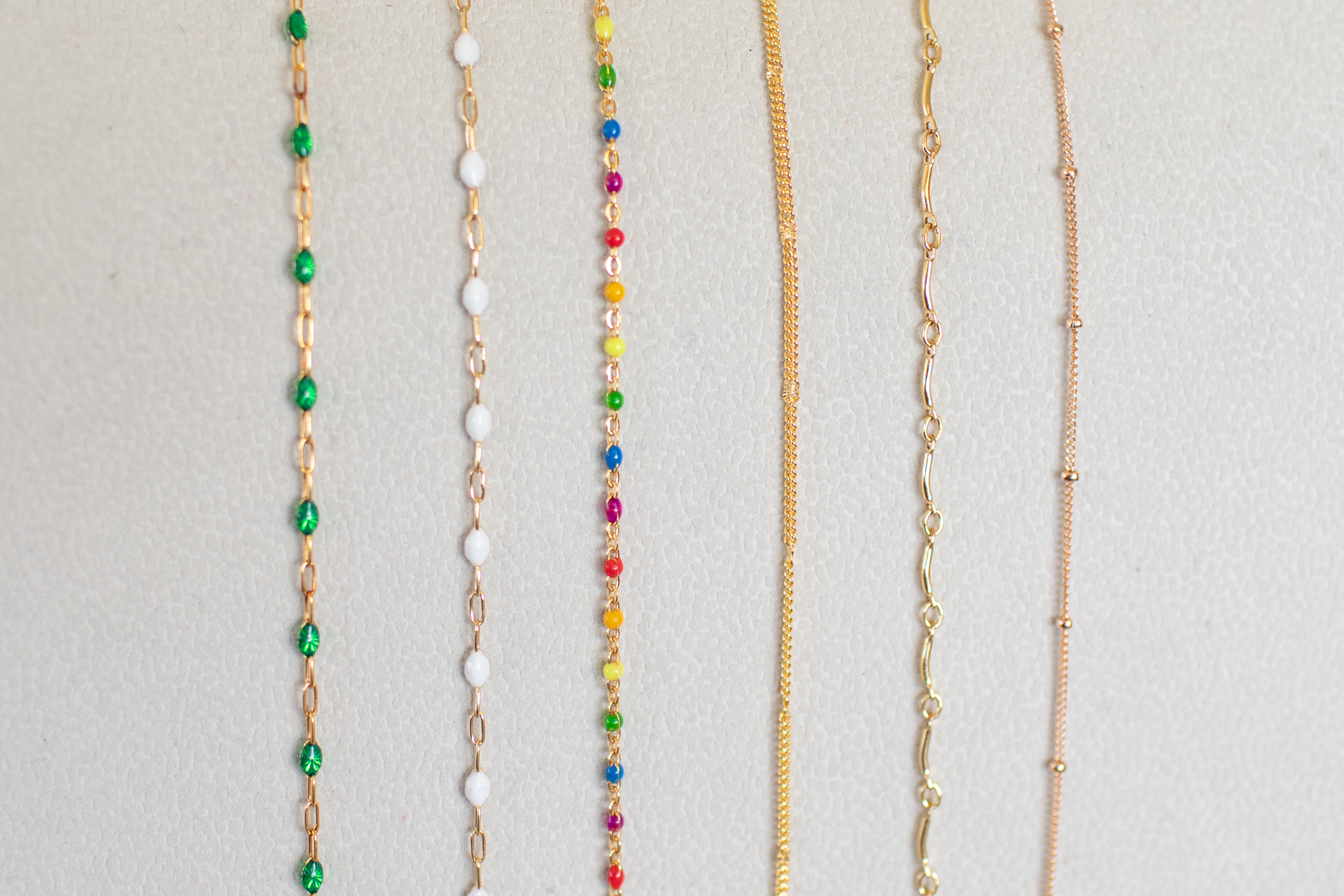 permanent-jewelry-kona-big-island-hi-4 gold filled and rose gold filled chain samples for permanent jewelry Kailua Kona big island hawaii